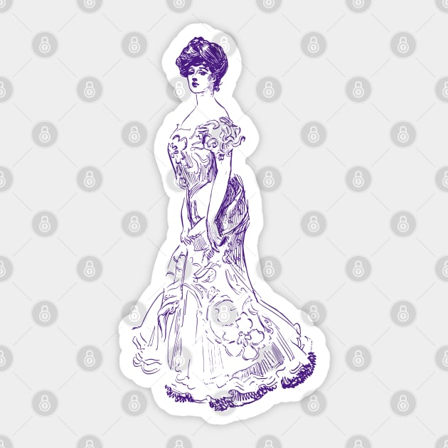 Gibson Girl Dress Sticker by chmdance